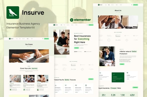Insurve - Insurance Business Agency Elementor Template