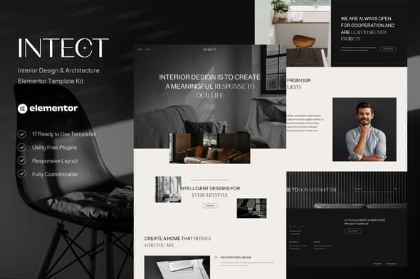 Intect - Interior Design & Architecture Elementor Template