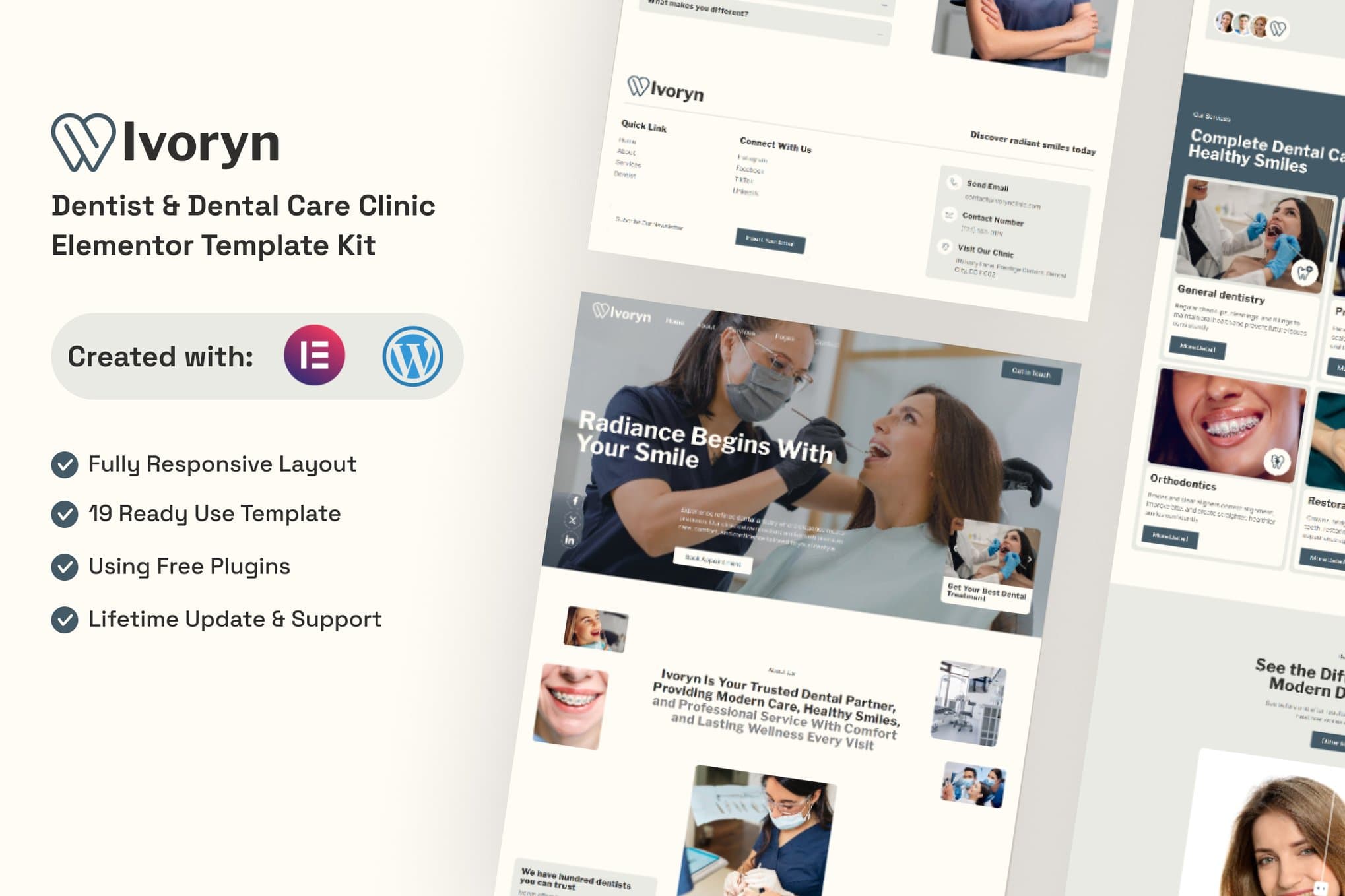 Ivoryn - Dentist & Dental Care Clinic Elementor Template