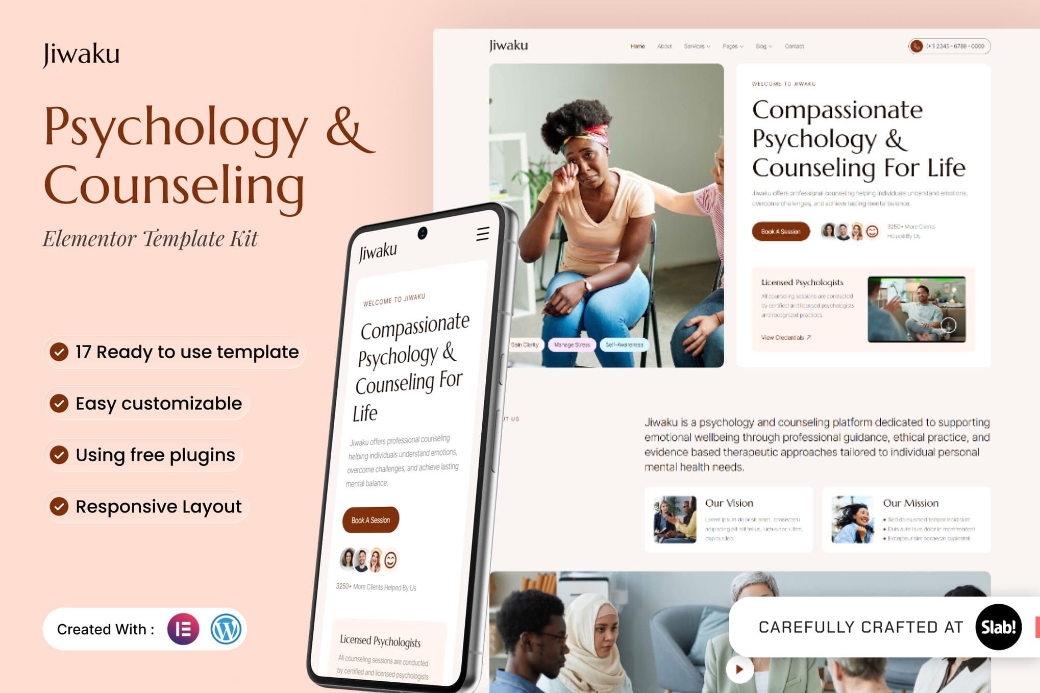 Jiwaku - Psychology & Counseling Elementor Template