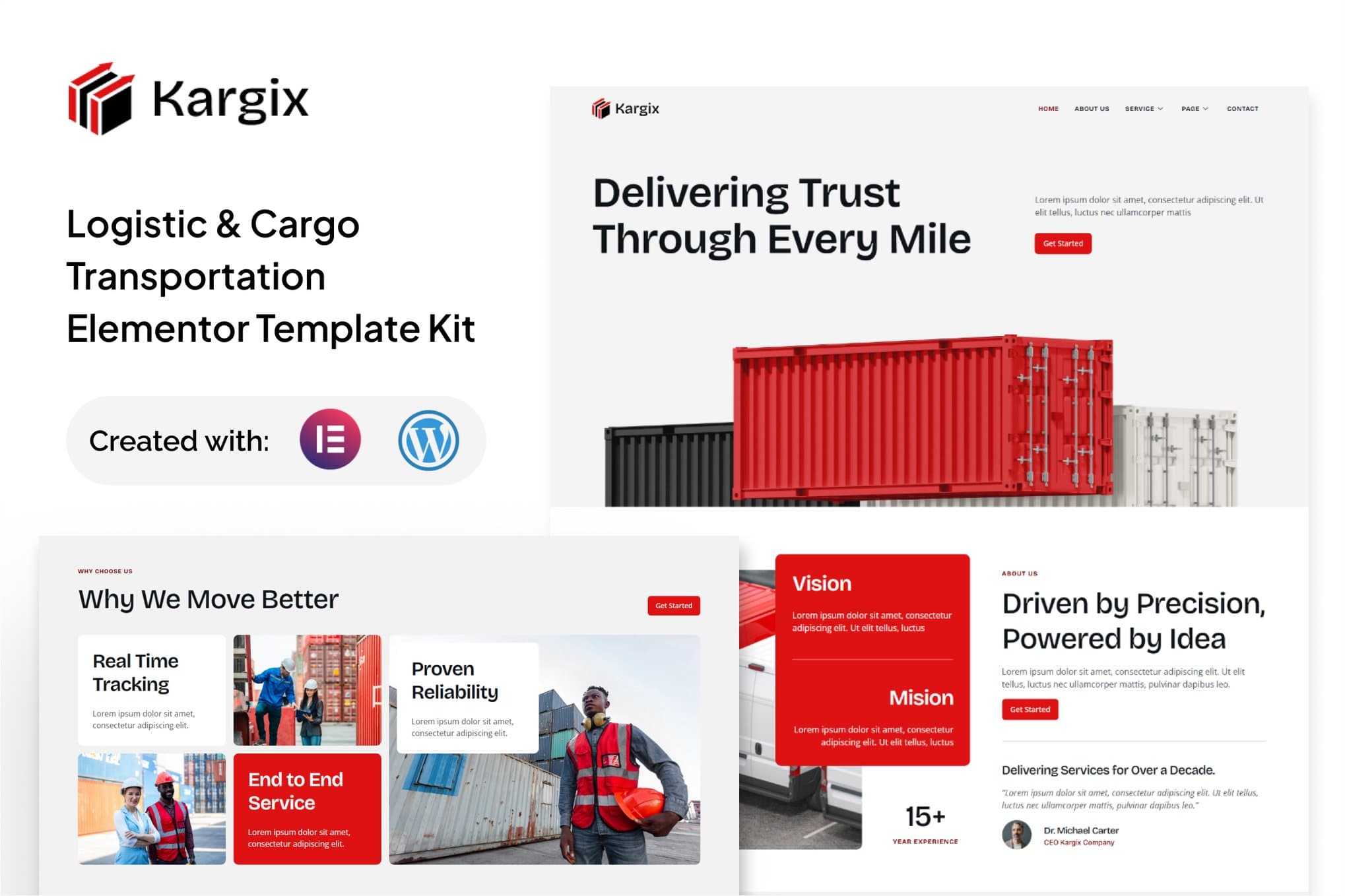 Kargix - Logistic & Cargo Transportation Elementor Template