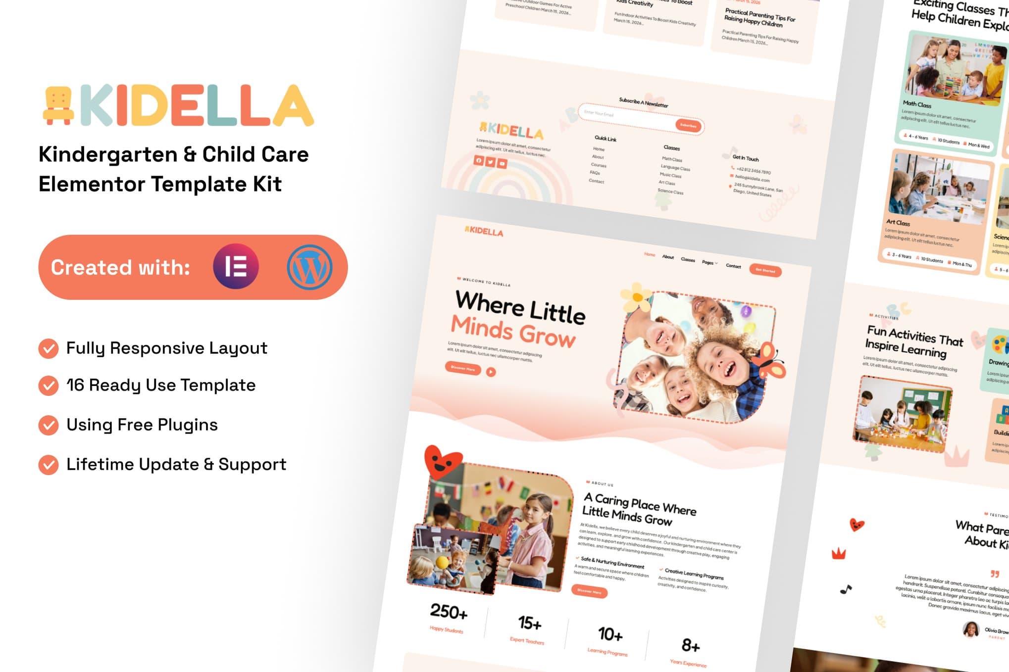 Kidella - Kindergarten & Child Care Elementor Template