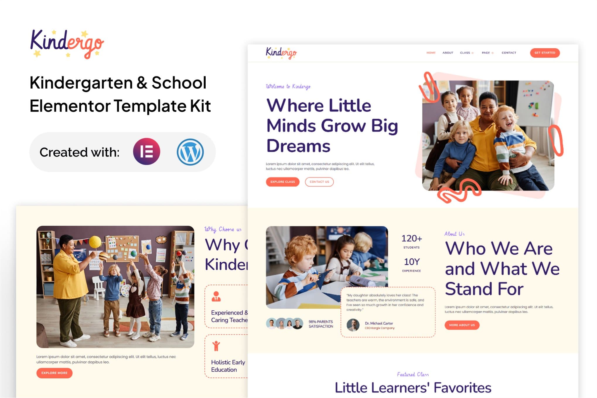 Kindergo - Kindergarten & School Elementor Template