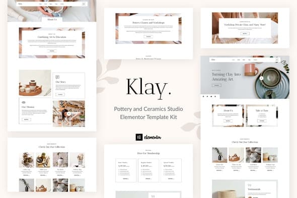 Klay - Pottery and Ceramics Studio Elementor Template