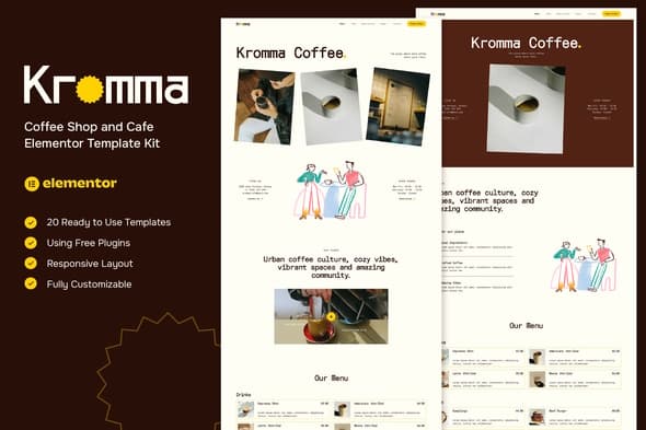 Kromma - Coffee Shop and Cafe Elementor Template