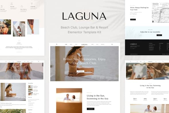 Laguna - Beach Club Lounge Bar & Resort Elementor Template