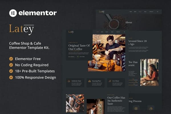 Latey - Coffee Shop & Cafe Elementor Template