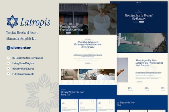 Latropis - Tropical Hotel & Resort Elementor Template