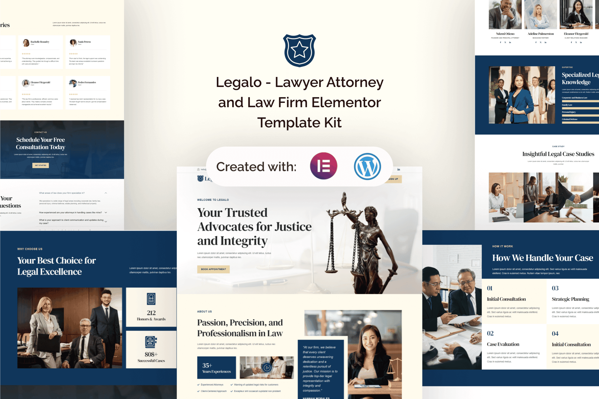 Legalo - Lawyer Attorney and Law Firm Elementor Template