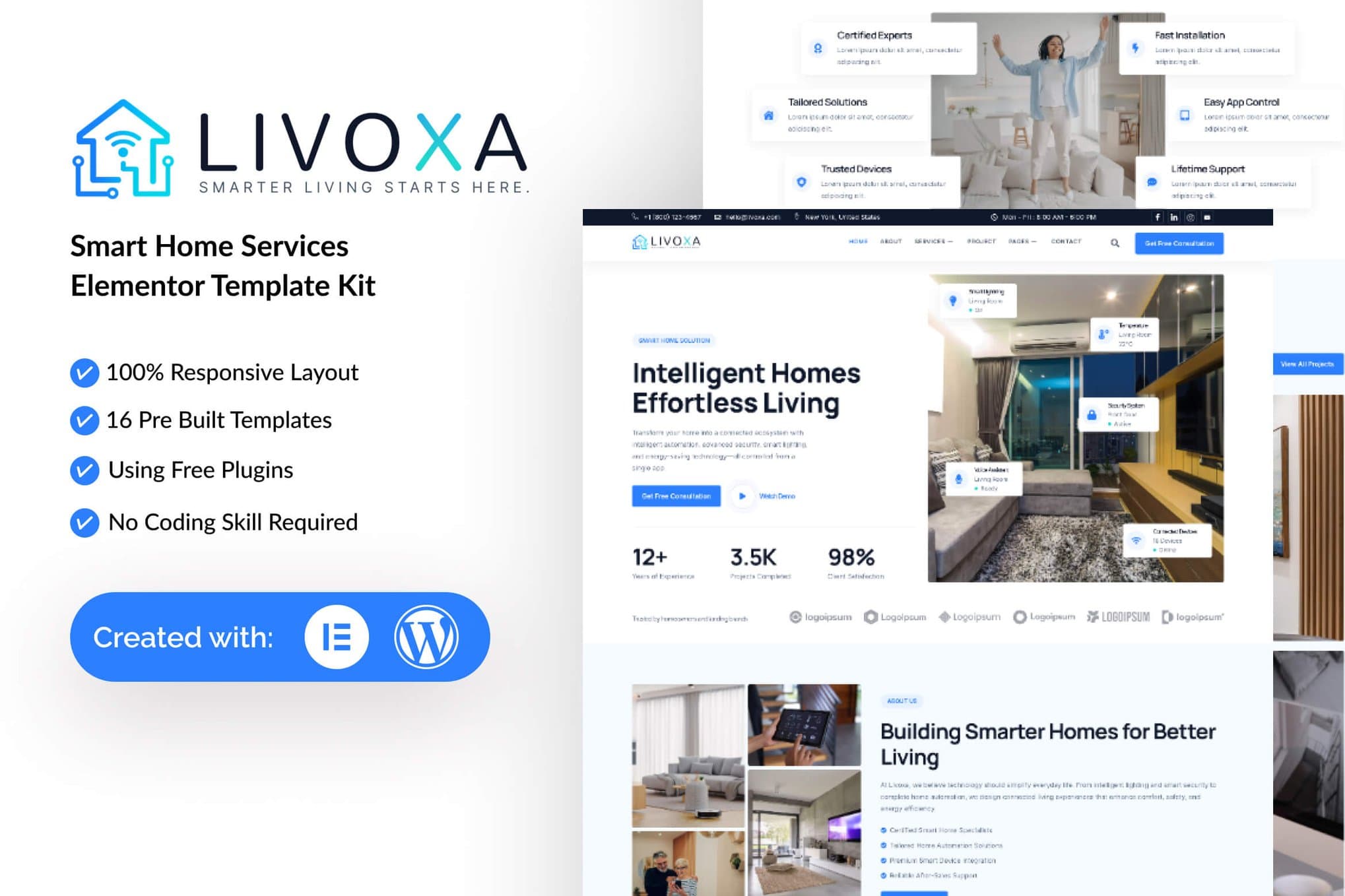 LivoXa - Smart Home Services Elementor Template