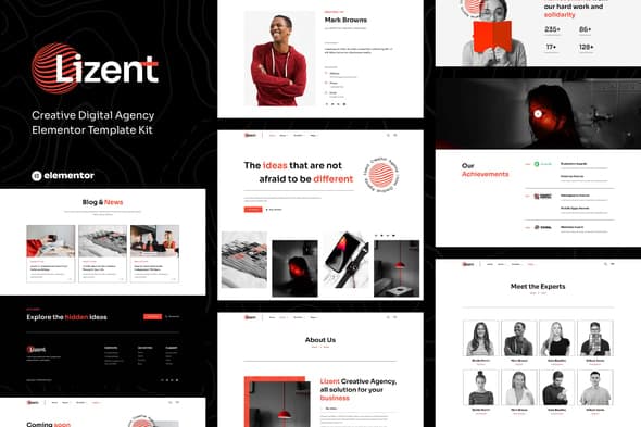 Lizent - Creative Digital Agency Elementor Template