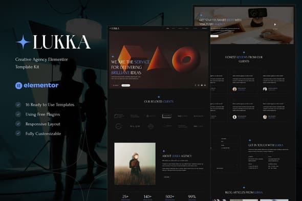 Lukka - Creative Agency Elementor Template