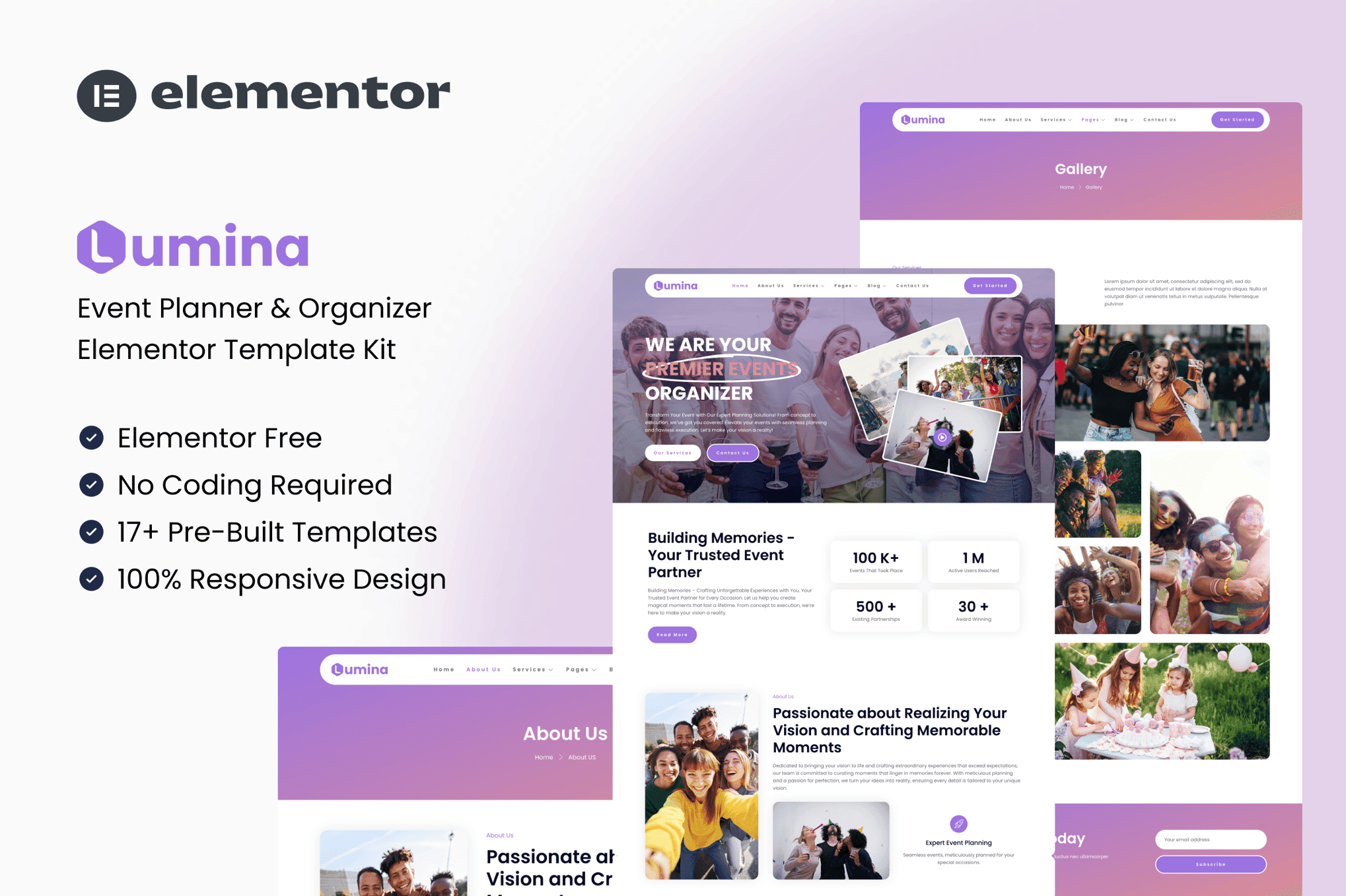 Lumina - Event Planner & Organizer Elementor Template