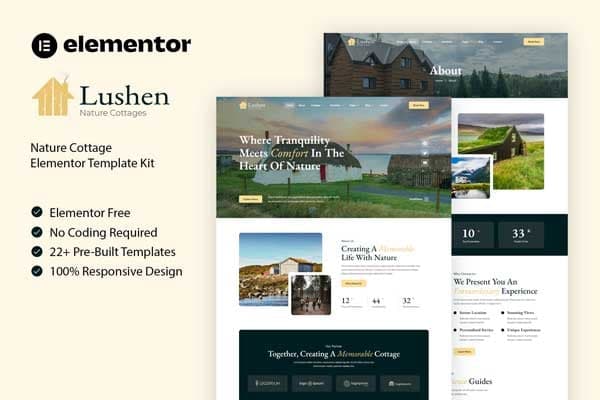Lushen - Nature Cottage Elementor Template