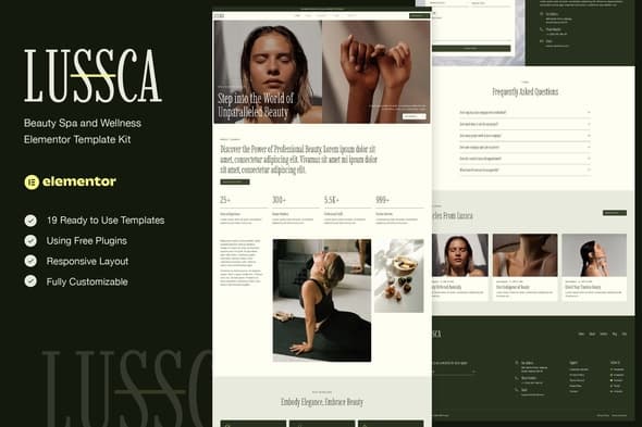 Lussca - Beauty Spa & Wellness Elementor Template