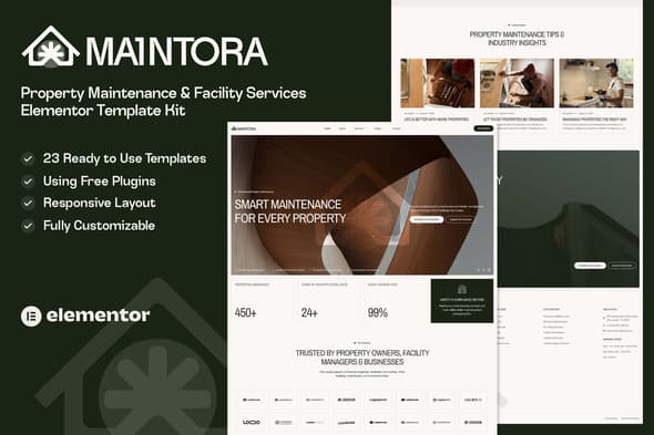 Maintora – Property Maintenance & Facility Services Elementor Template