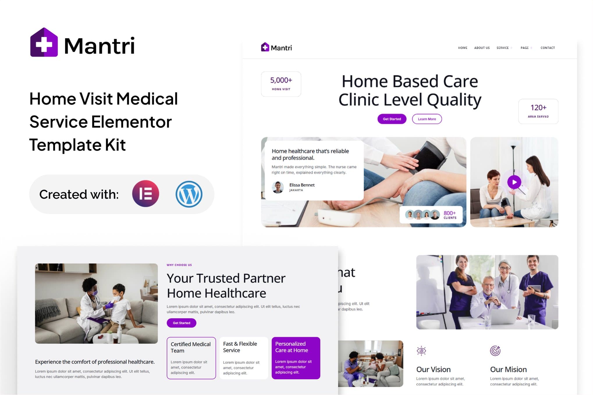 Mantri - Home Visit Medical Service Elementor Template