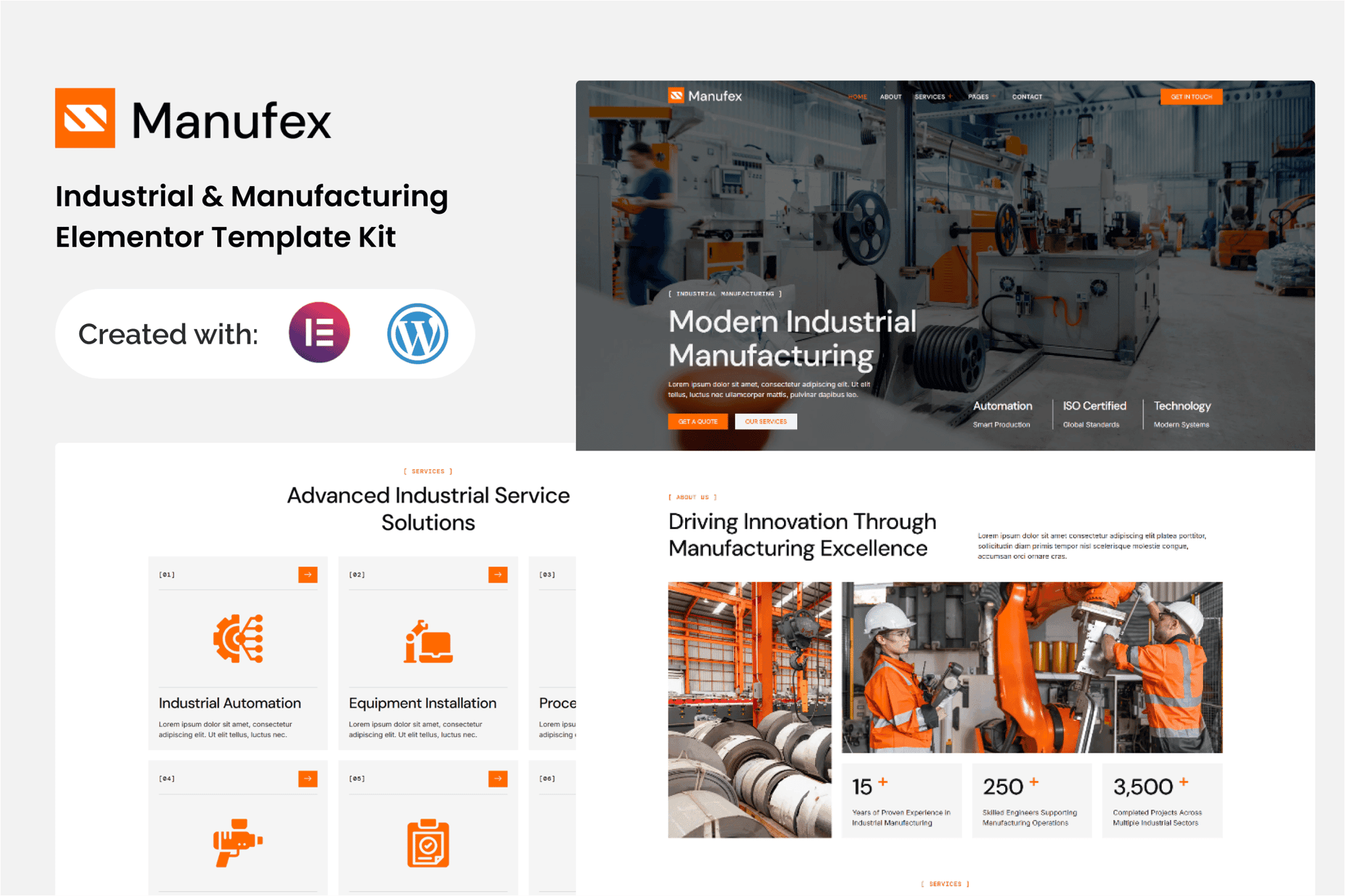 Manufex - Industrial & Manufacturing Elementor Template