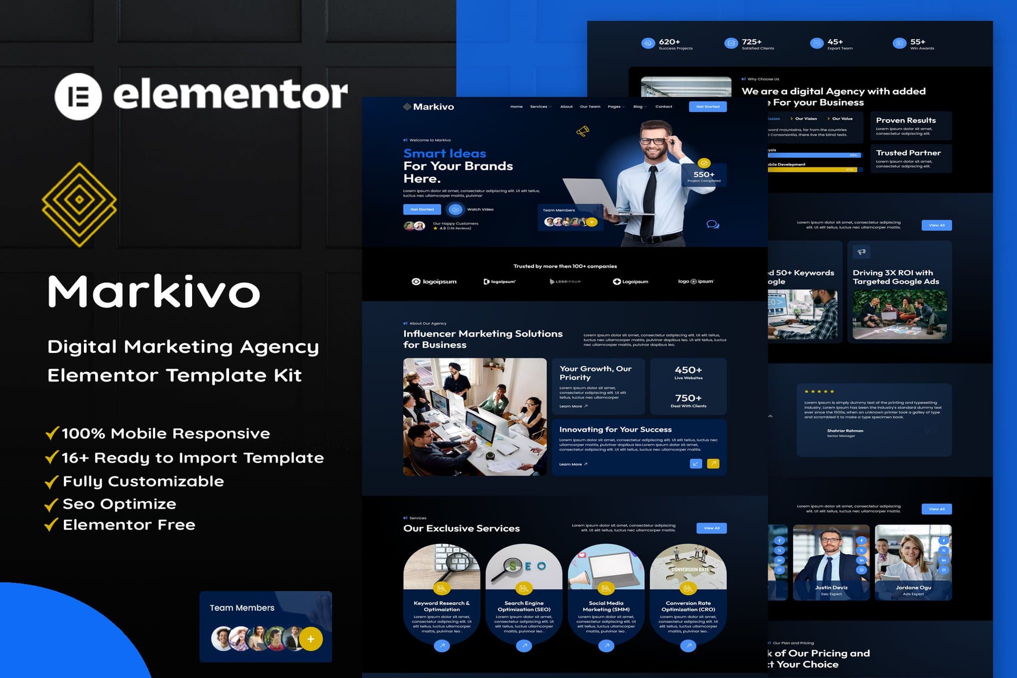Markivo - Digital Marketing Agency Elementor Template