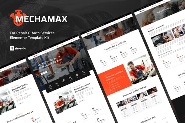 Mechamax - Car Repair & Auto Services Elementor Template