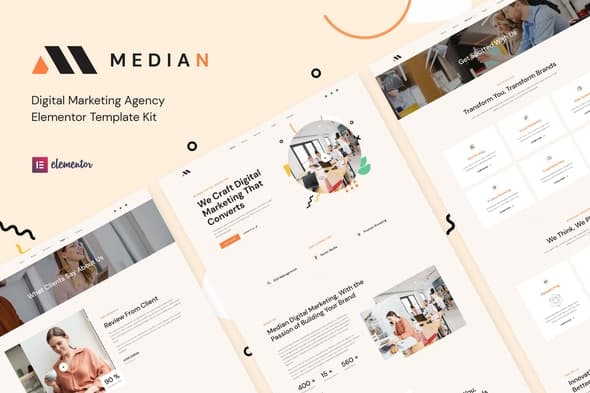 Median - Digital Marketing Agency Elementor Template