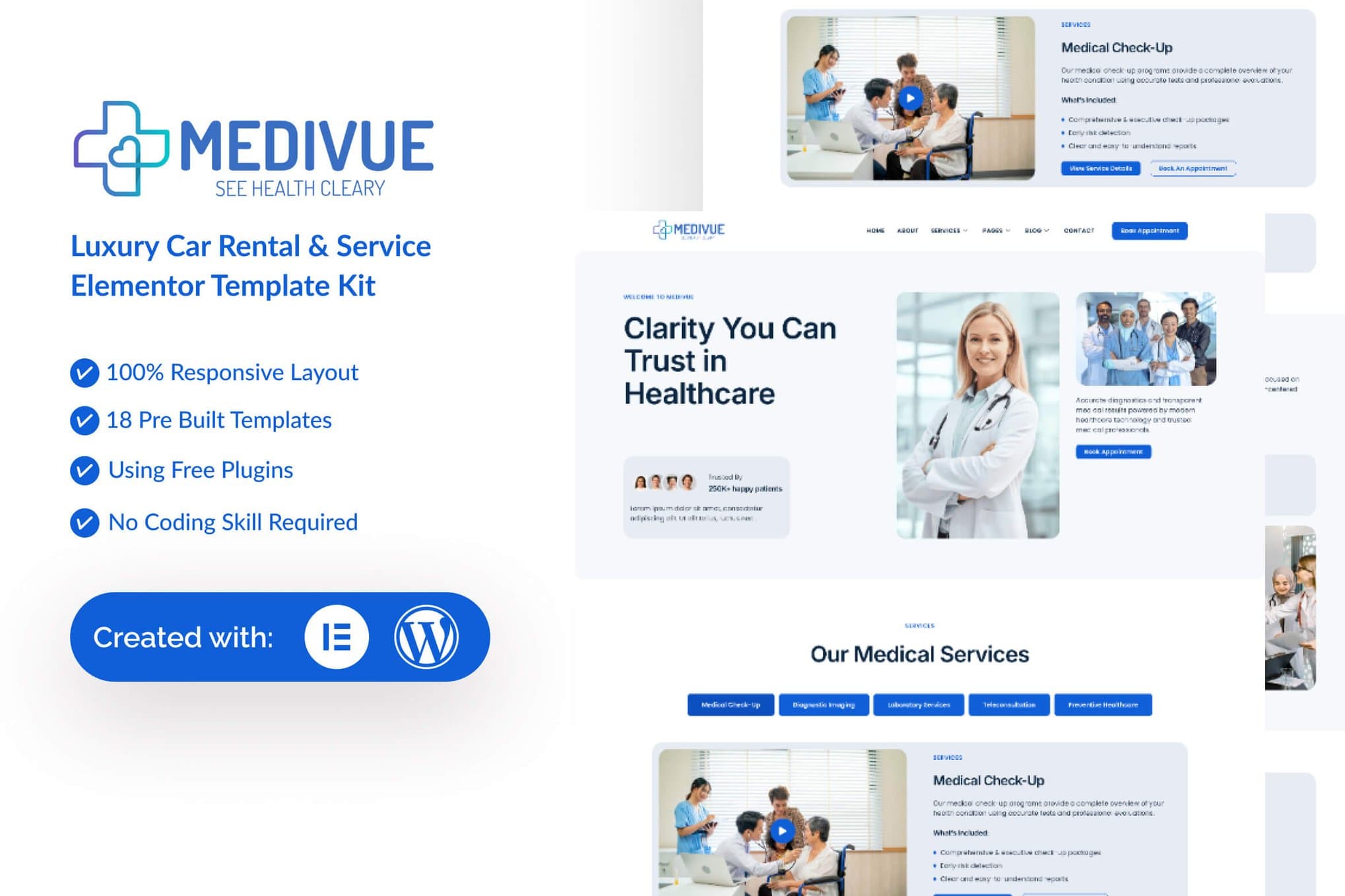 Medivue - Healthcare & Medical Services Elementor Template