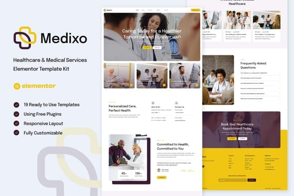 Medixo - Healthcare & Medical Services Elementor Template