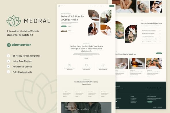 Medral - Alternative Medicine Website Elementor Template