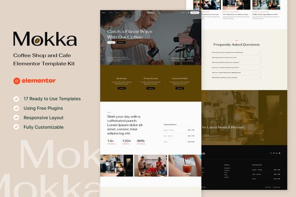 Mokka - Coffee Shop & Cafe Elementor Template