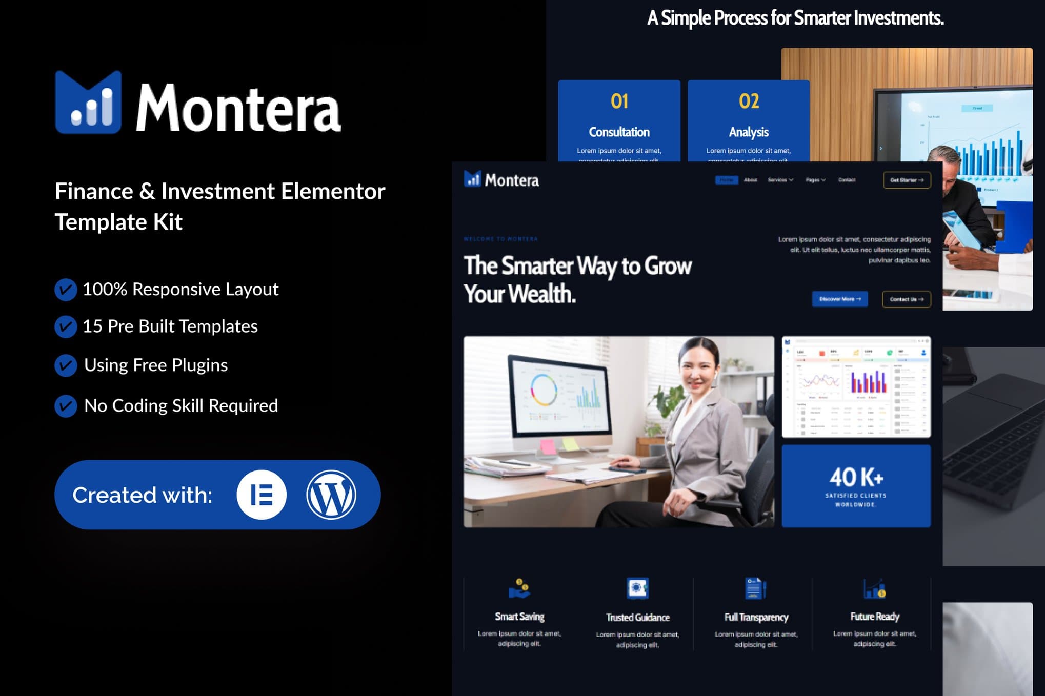 Montera - Finance & Investment Elementor Template