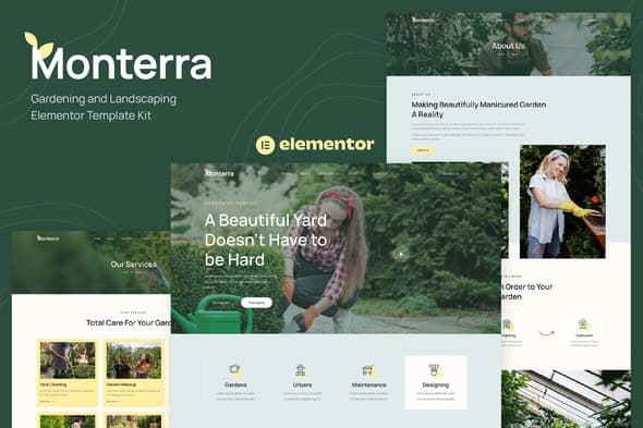 Monterra - Gardening and Landscaping Elementor Template