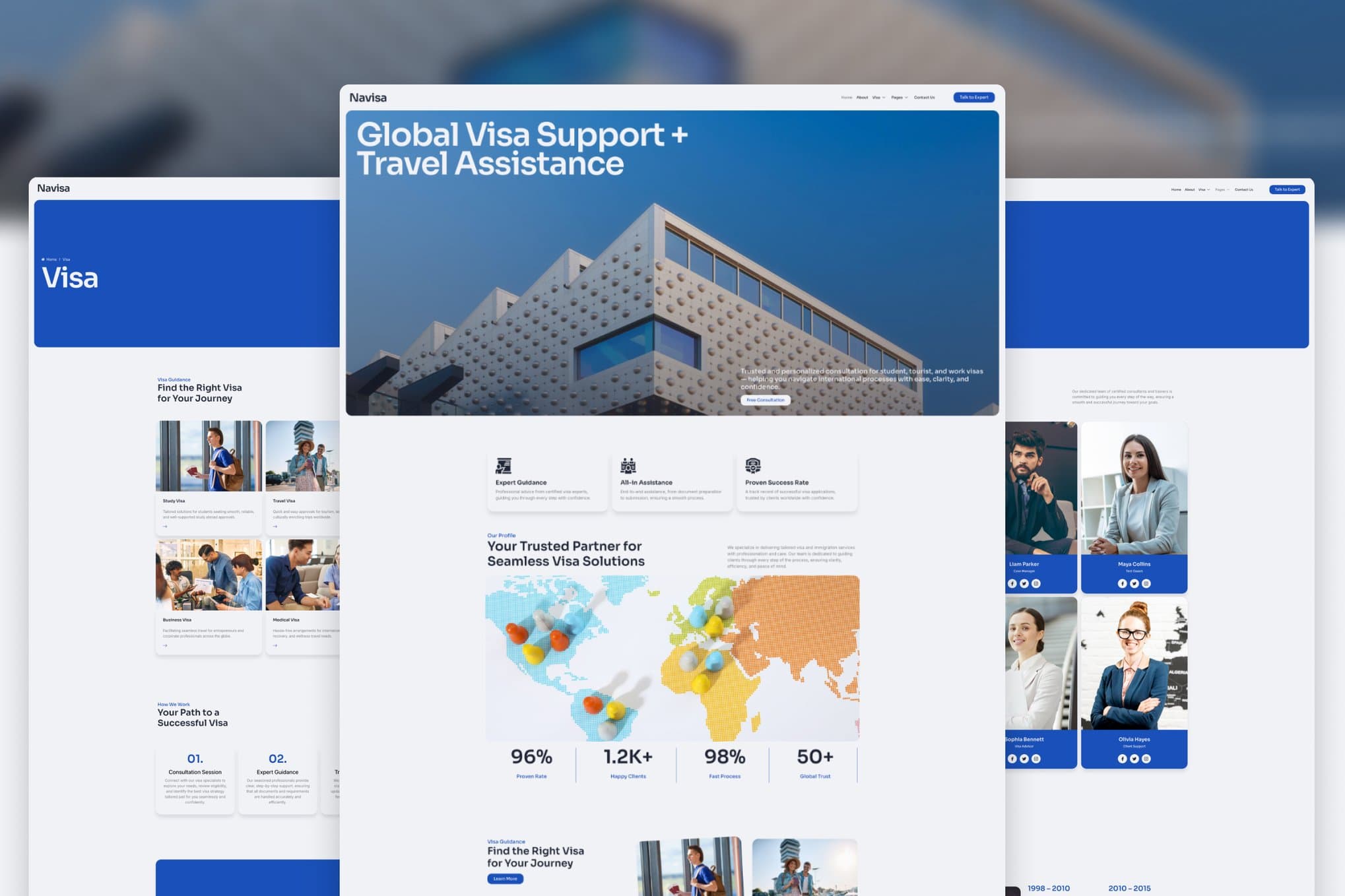 Navisa - Clean Modern Visa Agency Elementor Template