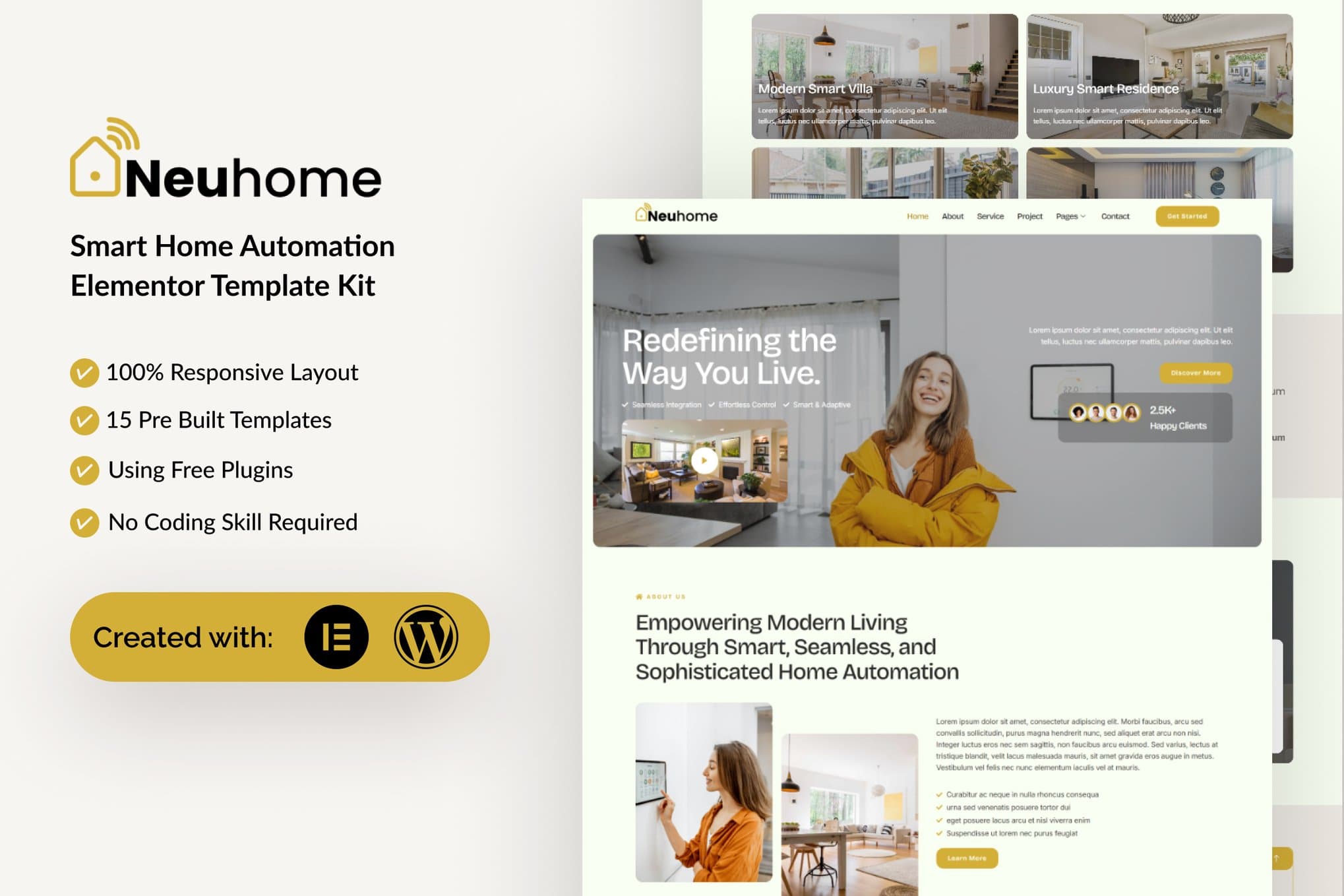Neuhome - Smart Home Automation Elementor Template