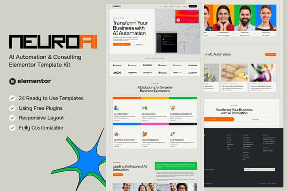 NeuroAI – AI Automation & Consulting Elementor Template