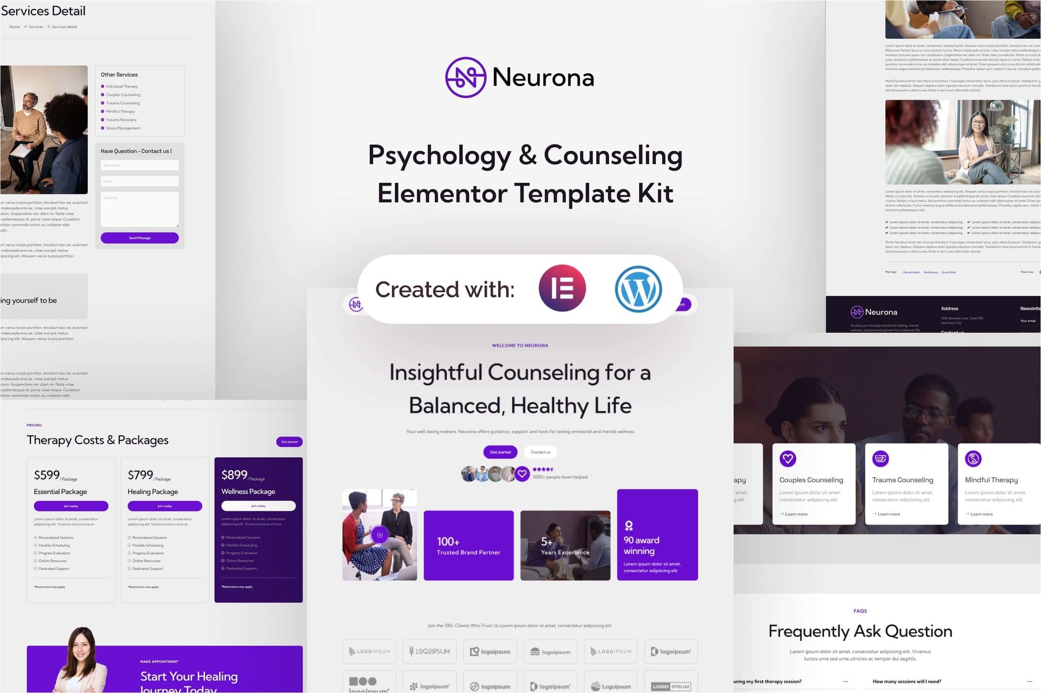 Neurona - Psychology & Counseling Elementor Template