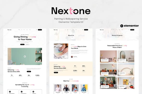 Nextone - Painting & Wallpapering Service Elementor Template