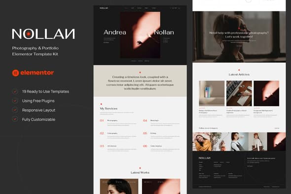 Nollan - Photography & Portfolio Elementor Template