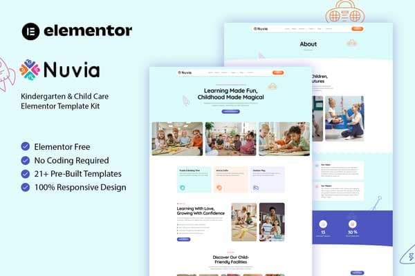 Nuvia - Kindergarten & Child Care Elementor Template