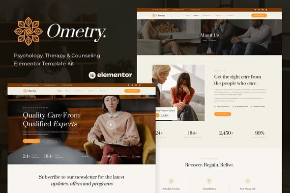 Ometry - Psychology Therapy & Counseling Elementor Template