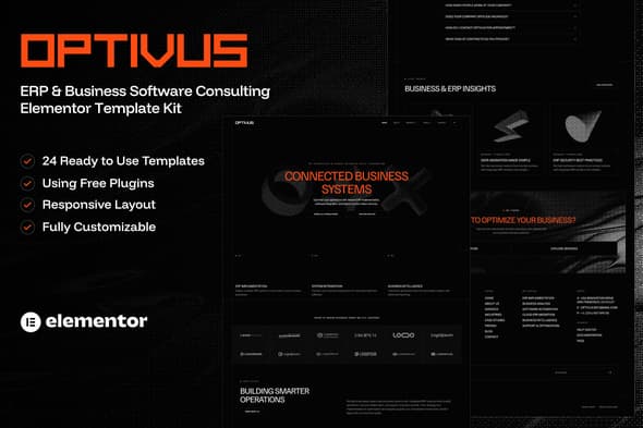 Optivus – ERP & Business Software Consulting Elementor Template