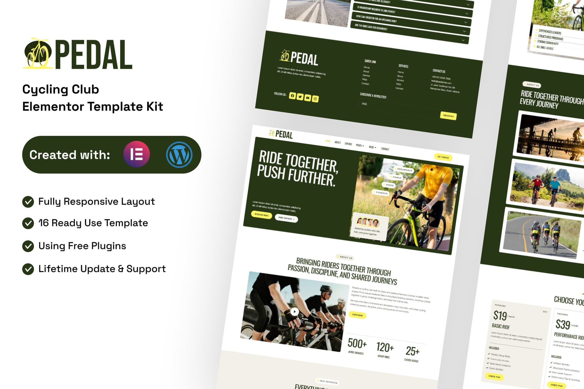 Pedal - Cycling Club Elementor Template
