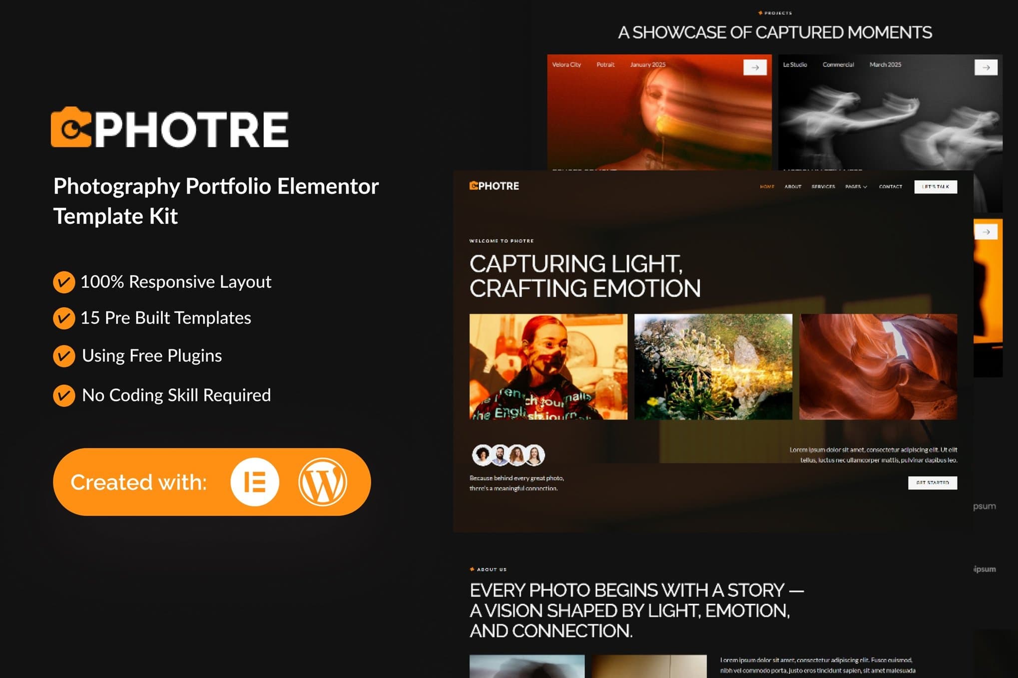 Photre - Photography Portfolio Elementor Template