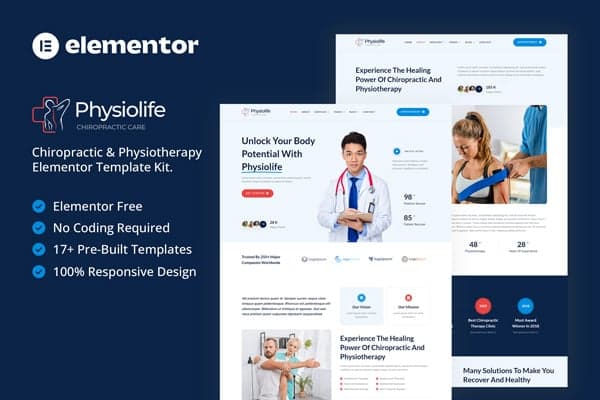 Physiolife - Chiropractic & Physiotherapy Elementor Template