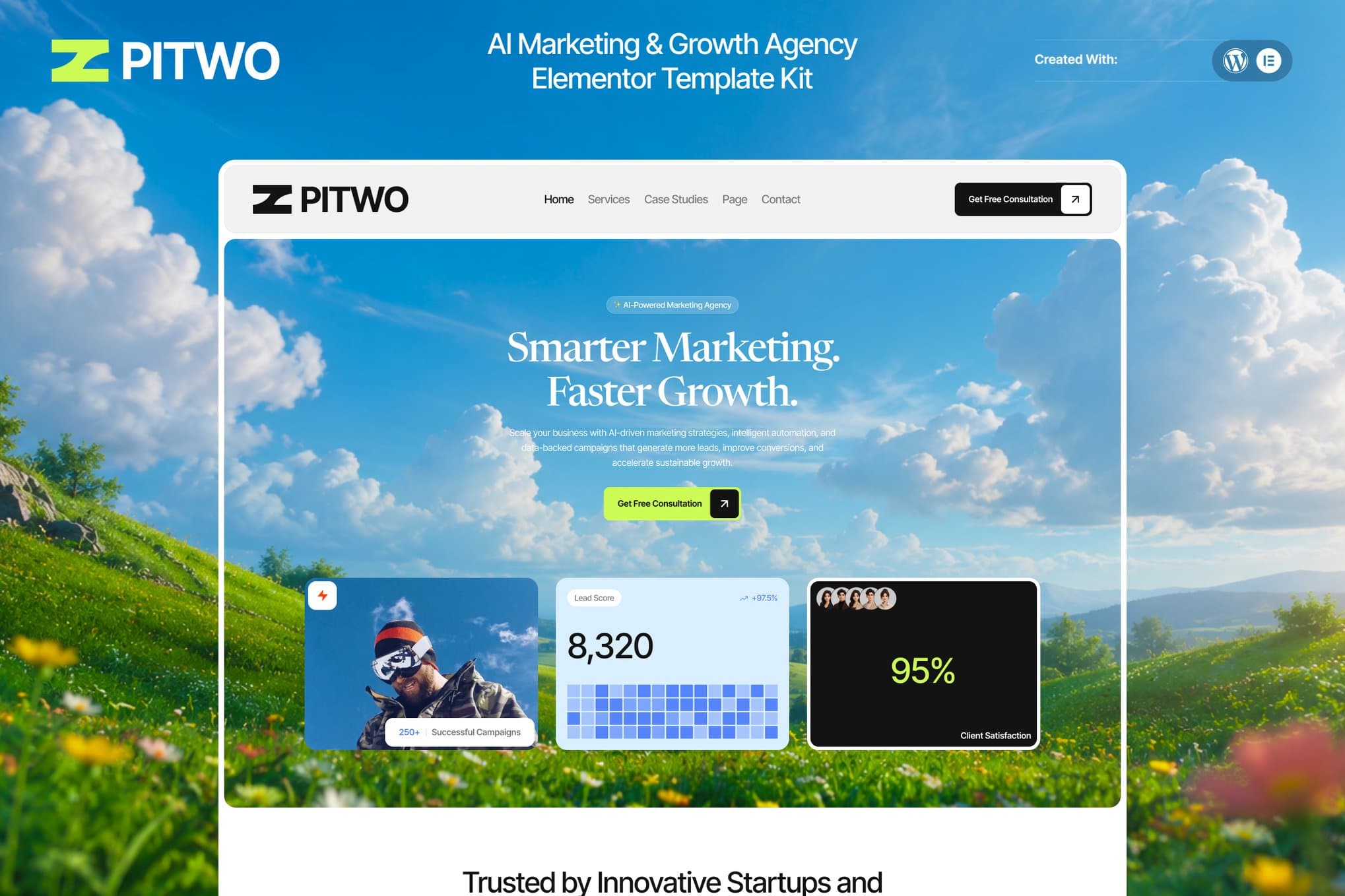 Pitwo – AI Marketing & Growth Agency Elementor Template