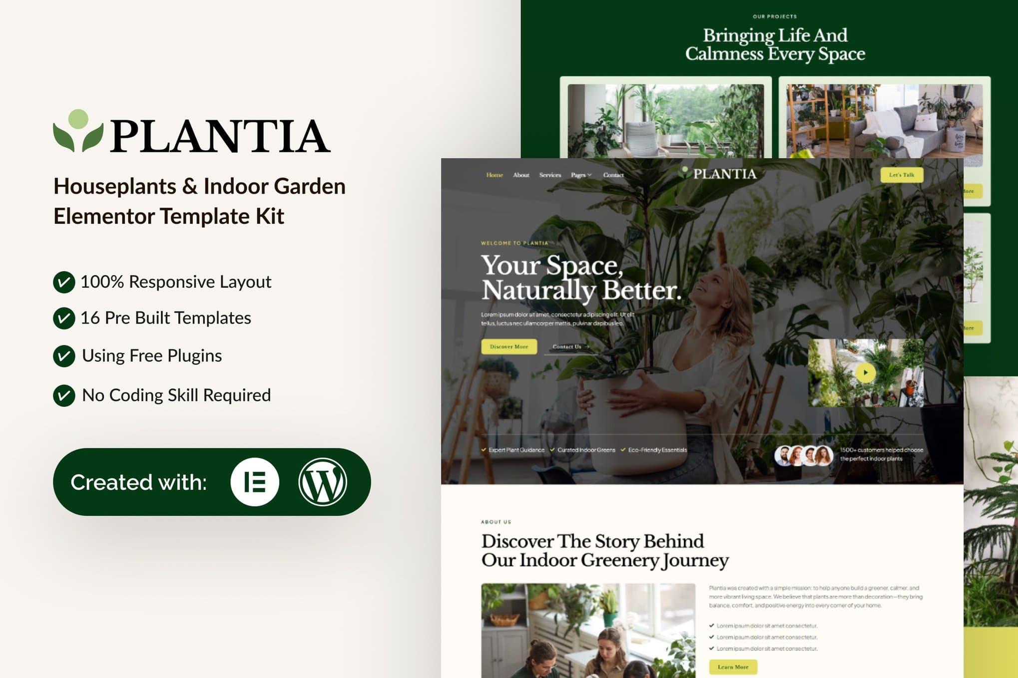 Plantia - Houseplants & Indoor Garden Elementor Template