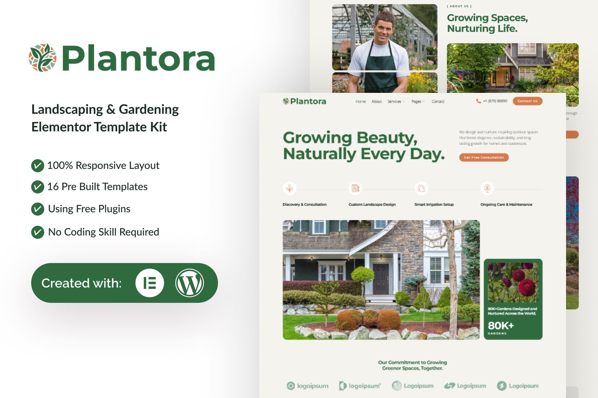 Plantora - Landscaping & Gardening Elementor Template