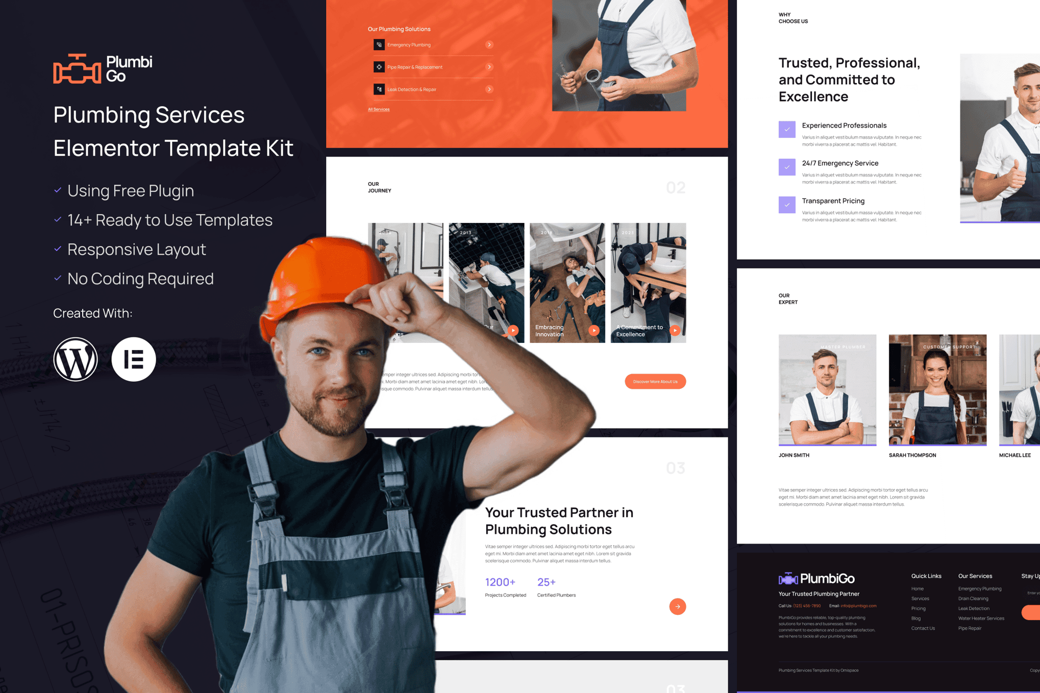 PlumbiGo - Plumbing Services Elementor Template