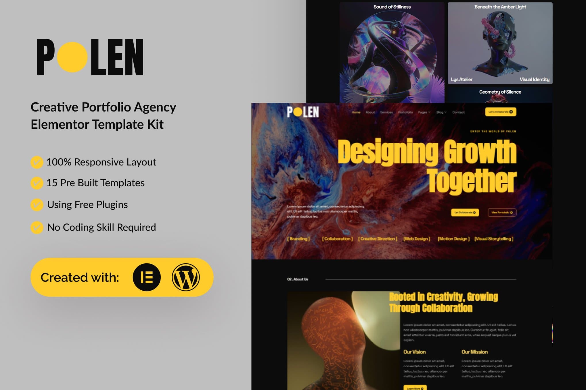 Polen - Creative Portfolio Resume Elementor Template