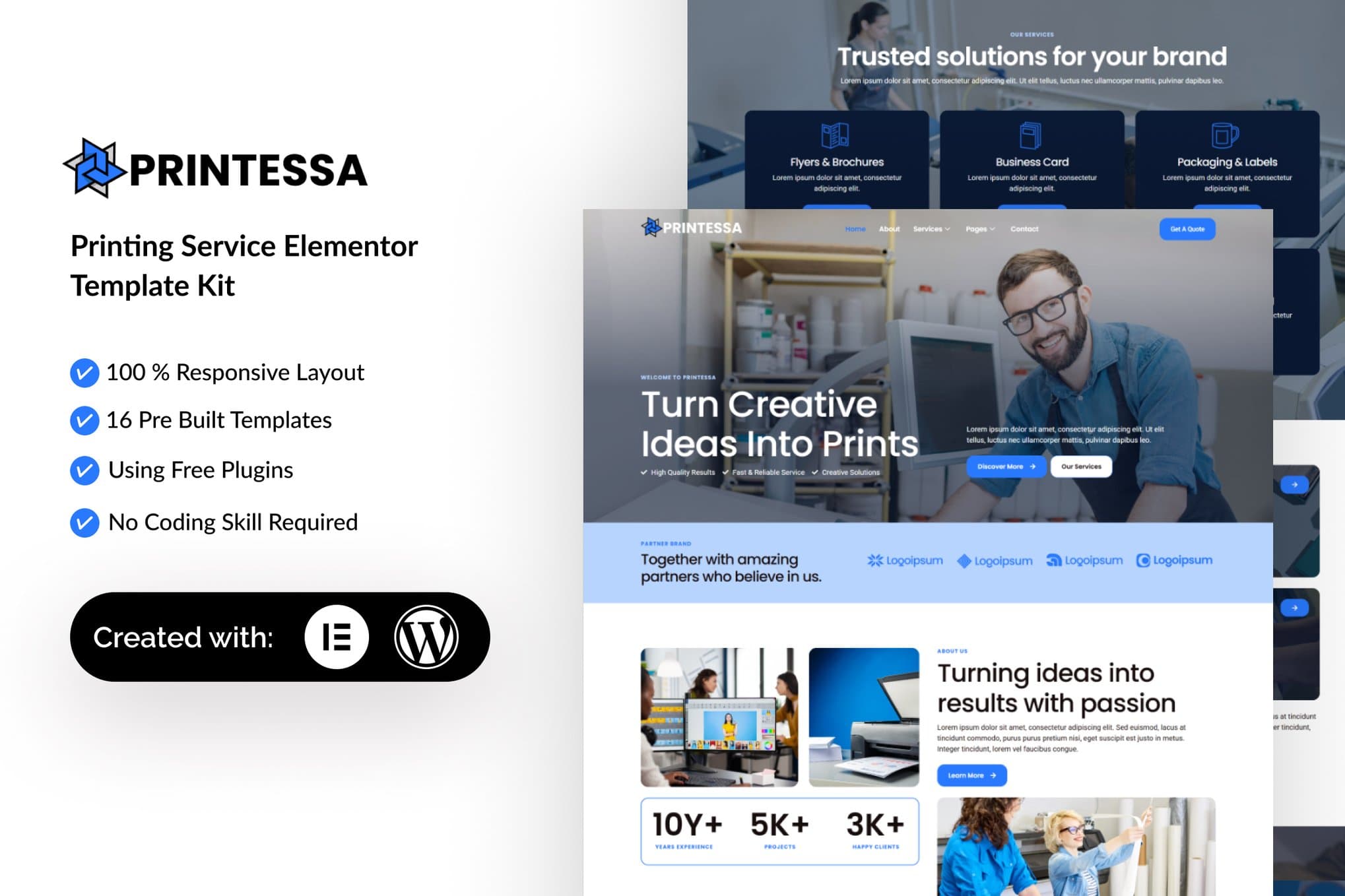 Printesa - Printing Services Elementor Template