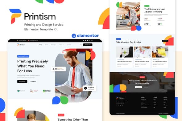 Printism - Printing and Design Service Elementor Template